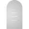 Ekena Millwork Round Top Surface Mount PVC Gable Vent: Functional, w/ 3-1/2"W x 1"P Standard Frame, 12"W x 22"H GVPRT12X2201SF - alternate 5